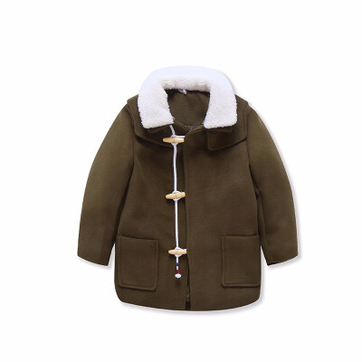 

Childrens woolen coat thickened&cotton Boys Woolen jacket