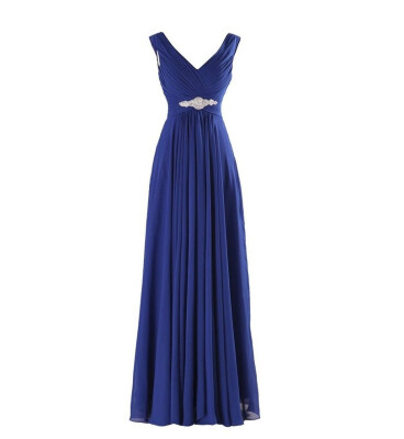 

2018 Cheap A-Line Evening Dresses Black Long Elegant Pleat Vestido Madrinha Chiffon V-neck Party Prom Dresses