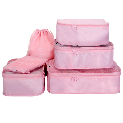 

Space gift travel bag 6 sets of waterproof finishing bag travel package pink