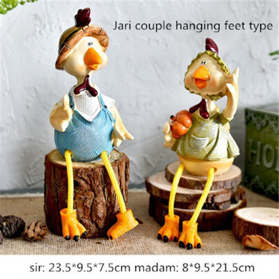 

Pastoral rural cartoon resin chick figurines home garden cute chick living room TV cabinet partition animal decoration ornaments
