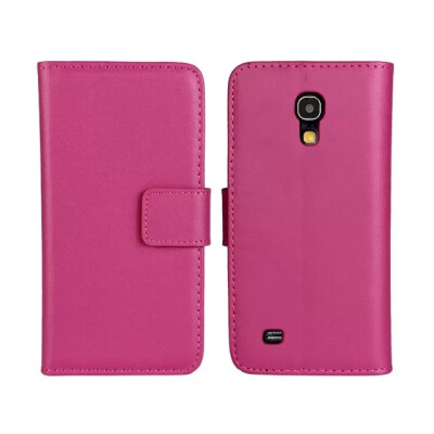 

MOONCASE Cowskin Side Flip Leather Wallet Card Slot Pouch Stand Back Case Cover For Samsung Galaxy S4 Mini I9190 Hotpink