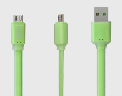 

Кабель Ainy FA-034H с двусторонним USB-коннектором Micro USB салатовый