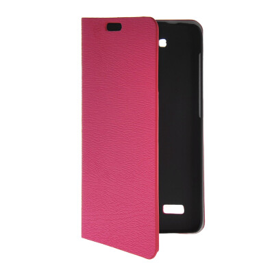 

MOONCASE Slim Leather Side Flip Wallet Card Slot Pouch with Kickstand Shell Back Case Cover for Huawei Honor Holly Hot pink