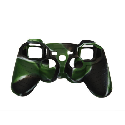 

Light Green Protective Camouflage Silicone Rubber Skin Cover for PS3 Controller