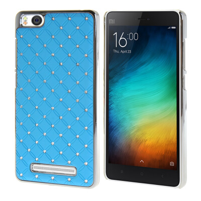 

MOONCASE Hard Chrome Rhinestone Bling Star Back Case Cover for Xiaomi Rice 4i M4i MI4I （5.0 inch ） Blue