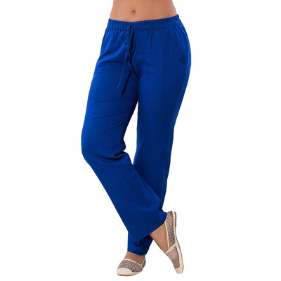 

Womens Plus Size Chiffon Pants with Elastic Waist