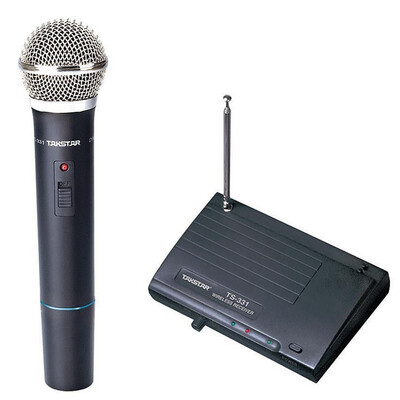 

Victory TAKSTAR TS-331 One Drag One Wireless Microphone Teaching Conference Presentation Handheld Wireless Microphone Black