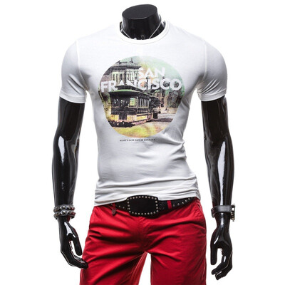 

Zogaa New Mens T-shirt Short Sleeve Printing Slim Fashion