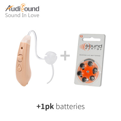 

Audisound Слуховой аппарат правого уха Высокий-низкий тон Удобная слуховая аппаратура Лучший звуковой усилитель звука с 6PCS / 1 CARD A13 Аккумулятор