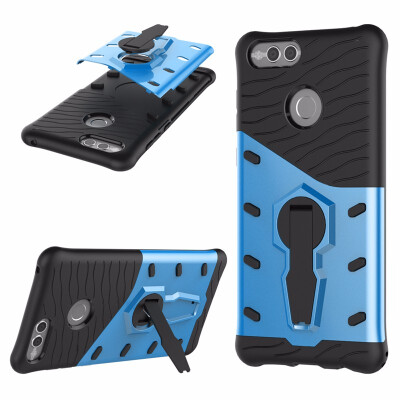 

Goowiiz Phone Case For Huawei P20P20 ProP20 Lite Luxury Armor TPUPC Silicone Hard Bracket Prevent falling