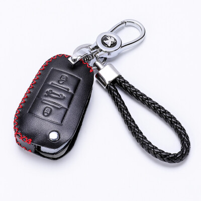 

KING ETING Peugeot Key Case Leather Key Case 301 3008 508 Dedicated Car Keychain A Style Red