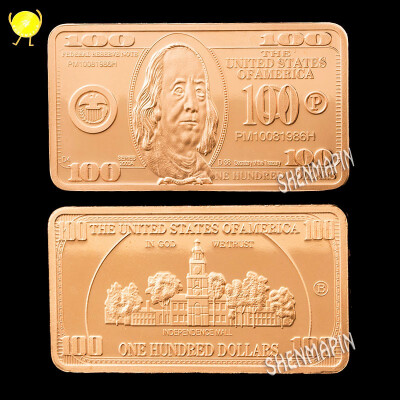 

American banknotes gold bars 9999 gold 100 gold bars replica coins metal craft gifts coins collectibles