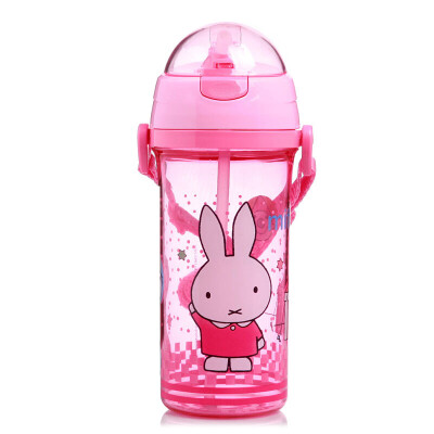 

Miffy kettle детские чашки соломенные чашки летнее использование (550ml) большая емкость PP детский чайник 496 розовый