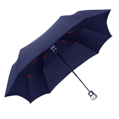 

German storm umbrella Birdiepal semi-automatic octagonal tri-fold sunscreen umbrella umbrella business umbrella 3128 sea blue