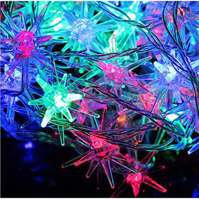 

Explosion ball battery box light string transparent plastic thorn ball shape lights Christmas lights