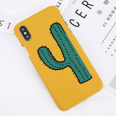 

Simple Letter Phone Case Candy Lucky 7 Back Cover Matte Hard PC Cases For iPhoneX 8 7 6 6s Plus