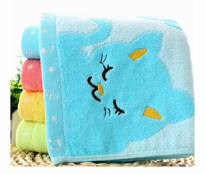 

Cntomlv 1PC Colorful 2550cm Bath Shower Towel Cute Cat Print Child Bamboo Fiber Cotton Strong Water-absorb Face Towel