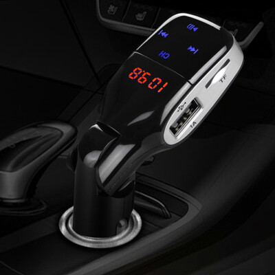 

New Bluetooth Car Kit Handsfree FM Transmitter Radio MP3 Player USB Charger & AUX Bluetooth wireless audio connect cell phone