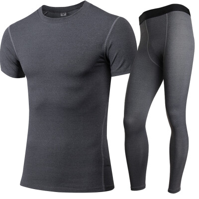 

Quick Dry MenS Sportswear Gym Running Set Short T-Shirt Shorts Sport Suit