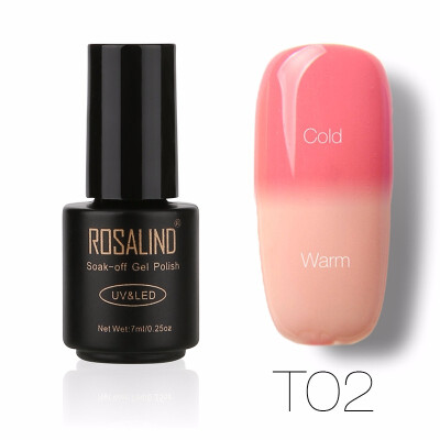 

ROSALIND Gel 1S 7ML Temperature changing Chameleon Gel Nail Polish Top Base Coat Needed poly gel Semi Permanent primer for nails