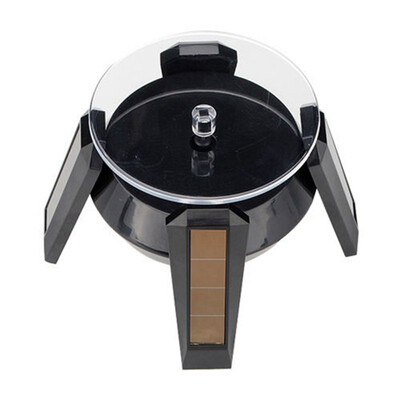 

UpperX NEW Solar Powered 360degree Rotating Jewelry Watch Cellphone Display Stand Turn Table