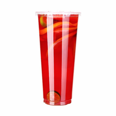 

OTOR 500ml660ml Disposable Juice Cups with Lids PP Clear Cup for Hot & Cold Drinks Iced Coffee Bubble Boba Smoothie 100pcs