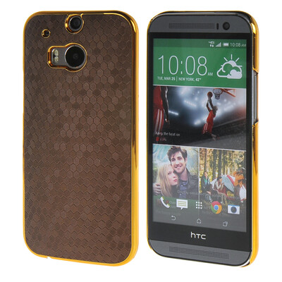 

MOONCASE Flash Flake Skin золото Chrome Hard Back чехол для Cover HTC One M8 Coffee