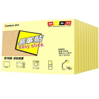 

COMIX) D5003 stickers / notes paper / notes / easy to paste (76x101mm) color random 12 loaded