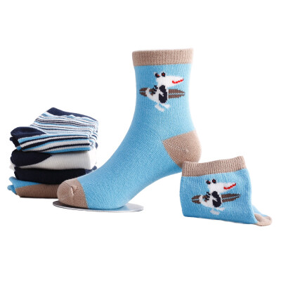 

Antarctic Nanjiren children socks spring&summer cotton in the tube breathable sweat boy mixed with 5 pairs of M
