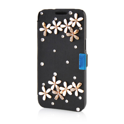 

MOONCASE Luxury Flower Crystal Leather Side Flip Wallet Pouch ЧЕХОЛ ДЛЯ Samsung Galaxy Express 2 G3815
