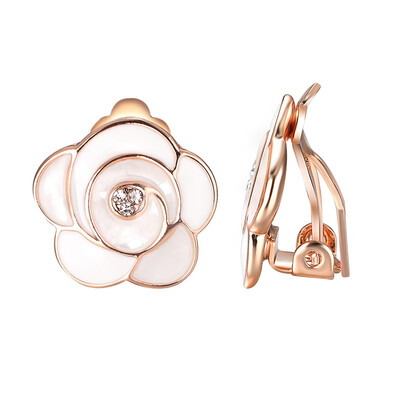 

Yoursfs Clip on Earrings For Women CZ Flower Clip Earrings For Party Wedding