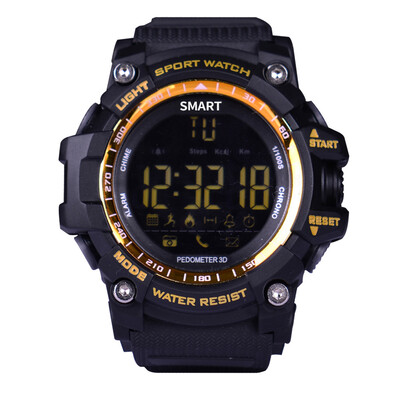 

Bluetooth Clock EX16 Smart Watch Notification Remote Control Pedometer Sport Watch IP67 Waterproof Mens Wristwatch