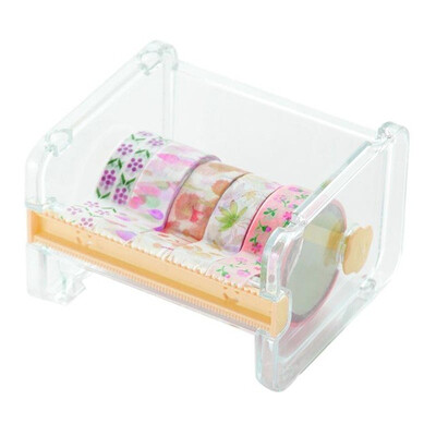 

Practical Tape Dispenser Masking Tape Cutter storage box desktop organizer photo album card making Office Supplies