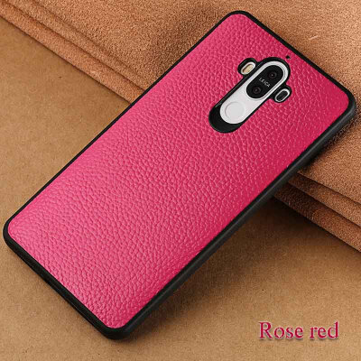 

Genuine Leather Phone Case For Huawei Mate 9 Pro Case Litchi Texture Back Cover For Mate 10 P10 Plus Case