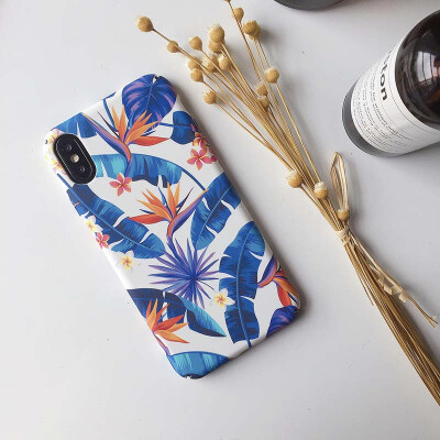 

Fashion small fresh plant leaf series mobile phone shell iPhone78 plus simple apple X all-inclusive mobile phone hard shell prote