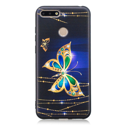 

GANGXUN®Huawei Honor 7A Case Embossed Soft TPU Shockproof Print Protective Cover