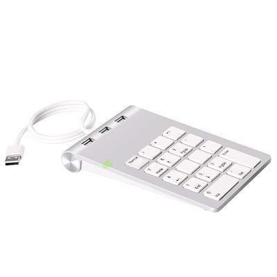 

Rocketek USB Numeric Keypad 18 Keys Mini USB 20 Hubs for Digital Keyboard Ultra Slim Number Pad Compute PC Laptop