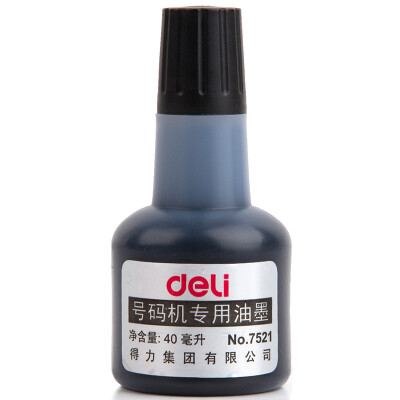 

(Deli) 7521 number machine dedicated ink 40ml (black)