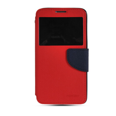 

MOONCASE Classic cross pattern Leather Side Flip Wallet Card Pouch Stand Case Cover For Samsung Galaxy Note 3 Neo N7505 Red