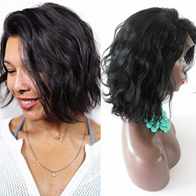 

Clymene Hair 5x45 Lace Front Silk Base Human Hair Wig with Baby Hair loose Wave Short Bob Lace Front Wigs Brazilian Hair