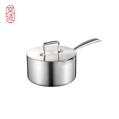 

JZAO Milk pot Stainless steel soup pot 18cm for baby food Three-layer steel