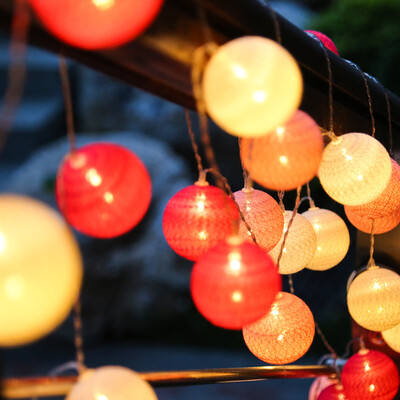

Green source lantern flashing string lights bedroom outdoor atmosphere lamp children birthday layout party supplies Chinese New Year decorative lights battery models 6 m 40 lights rose red warm white