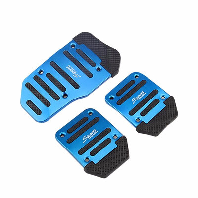 

Silver MT 3pcs2pcs Automatic Car Auto Vehicle Non-slip Pedal Foot Treadle Brake Cover Pad Aluminium Alloy