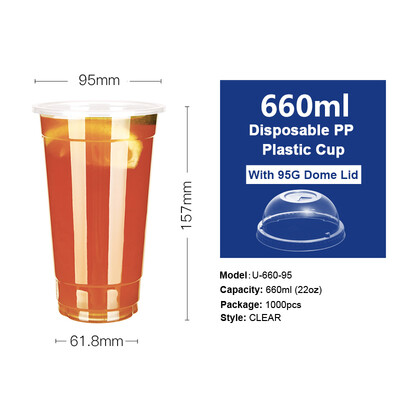 

Free Shipping 12oz-22oz Clear Plastic PP Cups with Dome & Flat Lids for Juice Tea Iced Coffee Bubble Boba Smoothie 1000pcs