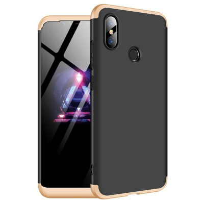 

MOONCASE Three-parts structure design Full Protection Hard Plastic Combination Case for Xiaomi Mi 8 Black Gold