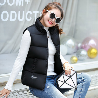 

2018 Womens Autumn&Winter Slim Cotton Vest Female Sleeveless Cotton Vest