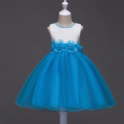 

Summer Style Flower Girl Dress Childrens Lace Princess Dress Mesh Dress Sleeveless Flower Party Ball Gown