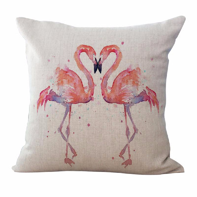 

18 18 inches 45 45cm Polyester Flamingo Cushion Cover Decorative Sofa Car Waist Square Pillow Case
