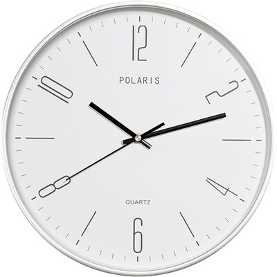 

Polaris POLARIS modern Nordic American minimalism quiet living room bedroom office simple clock wall clock quartz clock hanging table 2772 silver