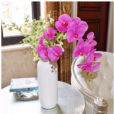 

Real touch 2forks 13heads artificial silicone butterfly orchids wholesale large flowers wedding decorative Phalaenopsis 2pcs